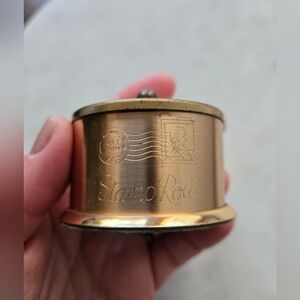 Vintage Brass Stamp Roll Holder